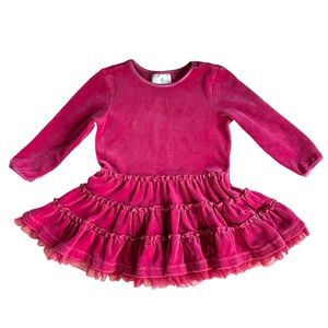 Hanna Anderson Pink Velour Dress, 80